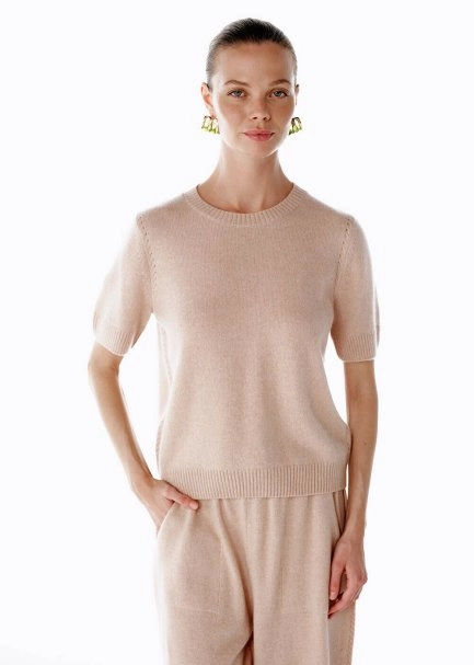 POWDER CASHMERE KNIT TOP - 1