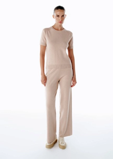 POWDER MERINO WOOL BLEND KNIT PANTS - 1