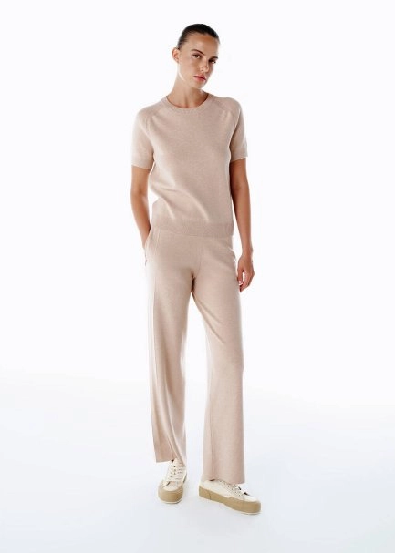 POWDER MERINO WOOL BLEND KNIT PANTS - 2