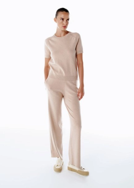 POWDER MERINO WOOL BLEND KNIT PANTS - 3