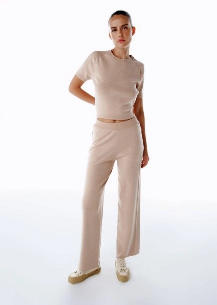 POWDER MERINO WOOL BLEND KNIT PANTS - 4