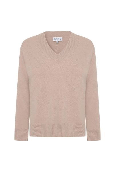 POWDER V NECK CASHMERE SWEATER - 6