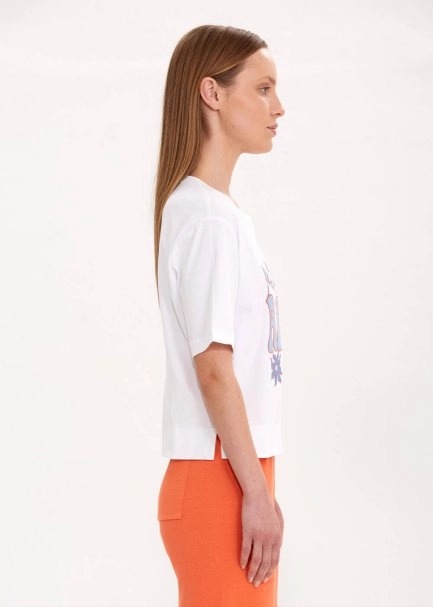 PURE COTTON CORNFLOWER ALOHA T-SHIRT - 4