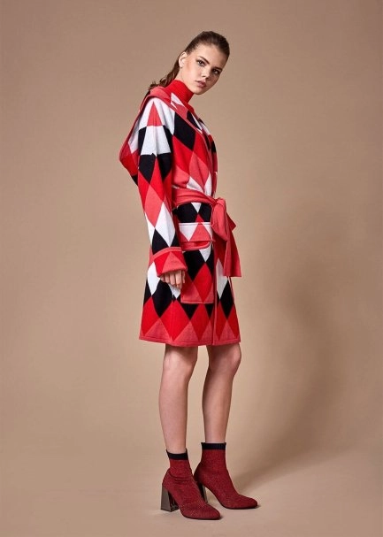 RASPBERRY CASHMERE WOOL LONG COAT - 2