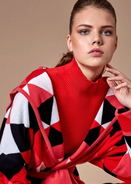 RASPBERRY CASHMERE WOOL LONG COAT - 4