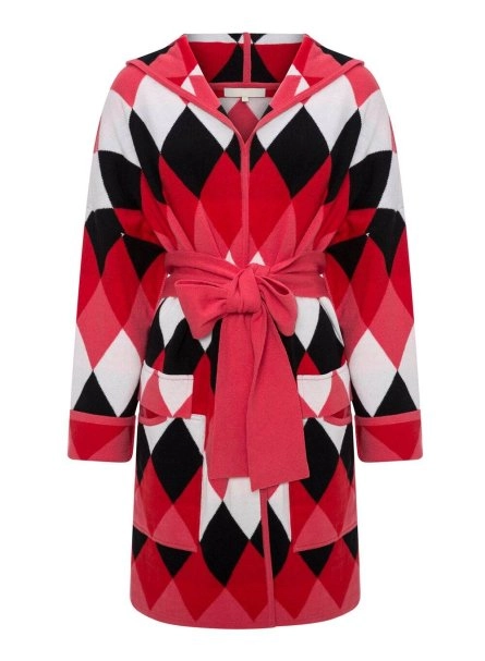 RASPBERRY CASHMERE WOOL LONG COAT - 5