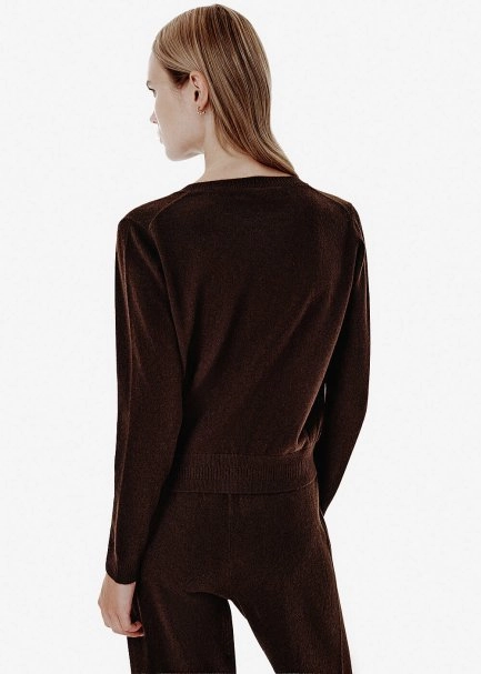 Regular Fit Brown Cashmere Cardigan - 5