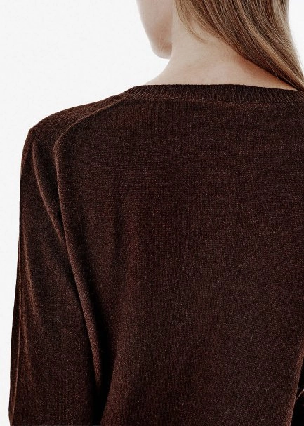 Regular Fit Brown Cashmere Cardigan - 4