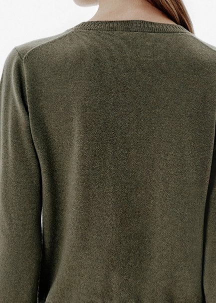 Regular Fit Green Cashmere Cardigan - 5