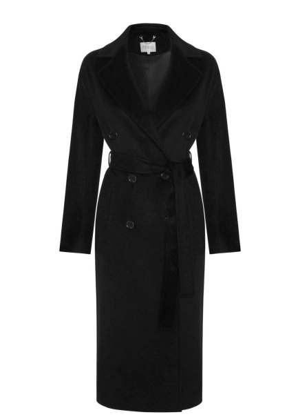 REGULAR FIT WOOL COAT BLACK - 6