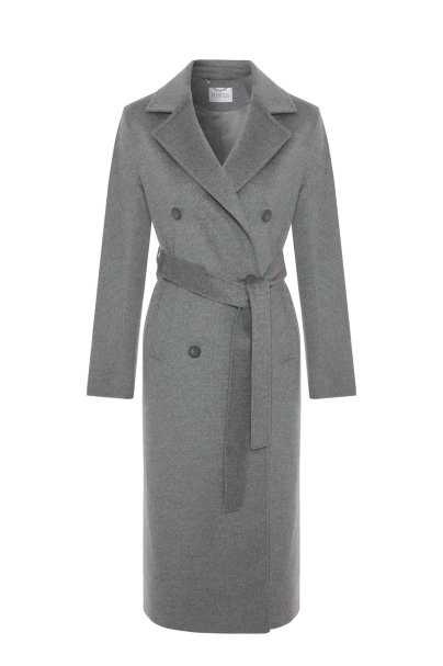 REGULAR FIT WOOL COAT GREY - 6