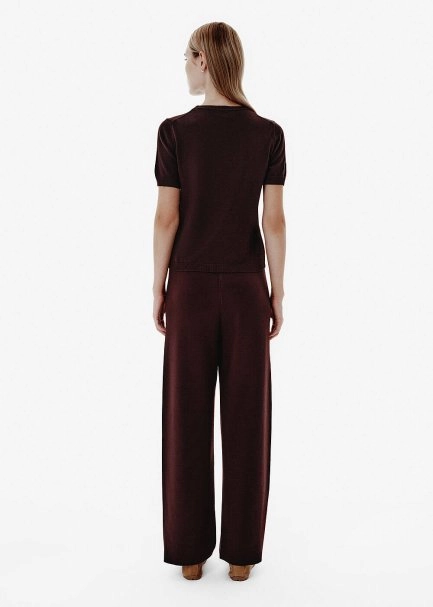 Relax Fit Brown Knit Lounge Pants - 4