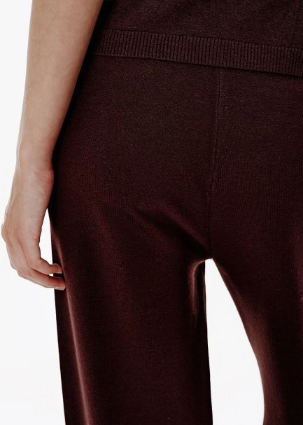 Relax Fit Brown Knit Lounge Pants - 3
