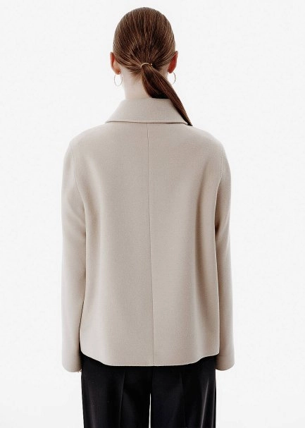 Relax Fit Pocket Detail Beige Coat - 4