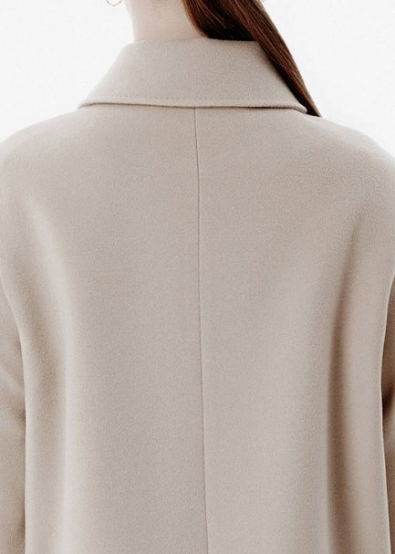 Relax Fit Pocket Detail Beige Coat - 5
