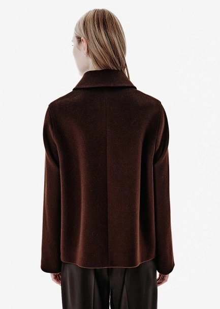 Relax Fit Pocket Detail Brown Coat - 5