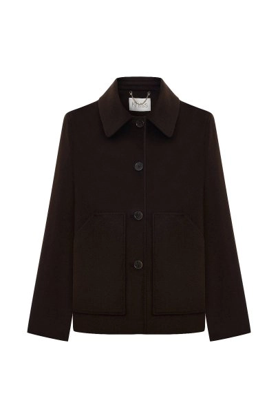 Relax Fit Pocket Detail Brown Coat - 6