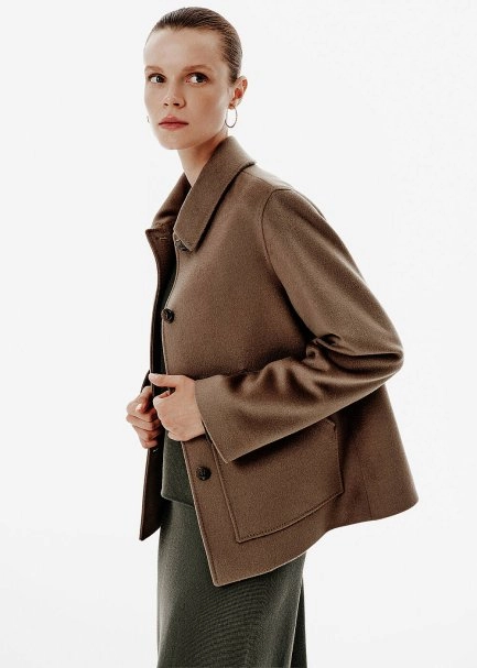 Relax Fit Pocket Detail Green Coat - 3
