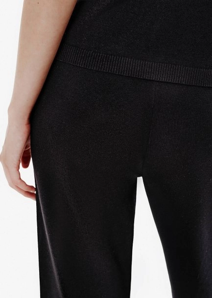 Relax Fit Siyah Triko Lounge Pantolon - 4