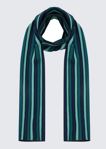 Renkli Çizgili Lurex Örgü Atkı - 4