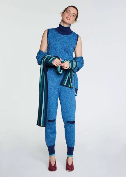 Renkli Çizgili Lurex Örgü Atkı - 3