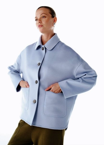RETRO BLUE WOOL COAT - 2