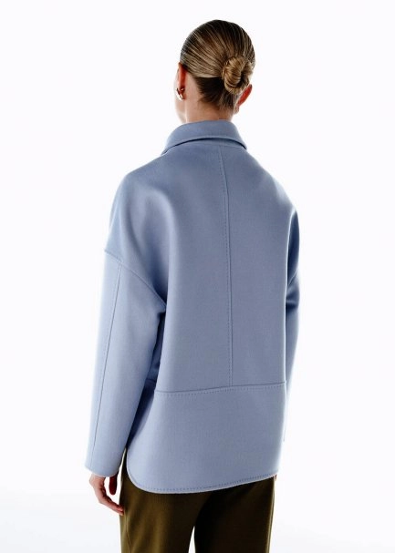 RETRO BLUE WOOL COAT - 5