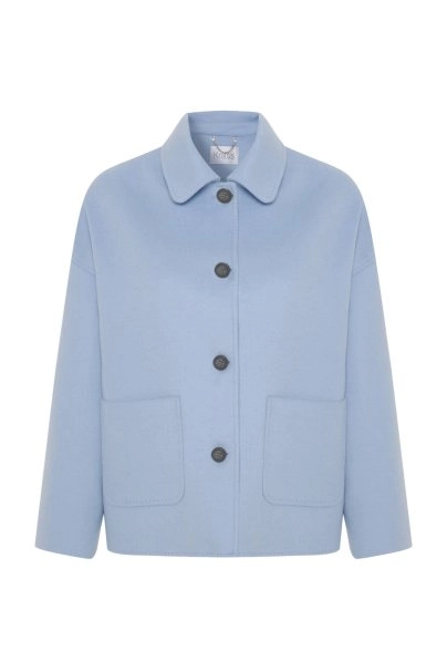 RETRO BLUE WOOL COAT - 6