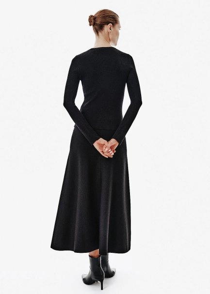 Rib Knit Black Sweater - 5