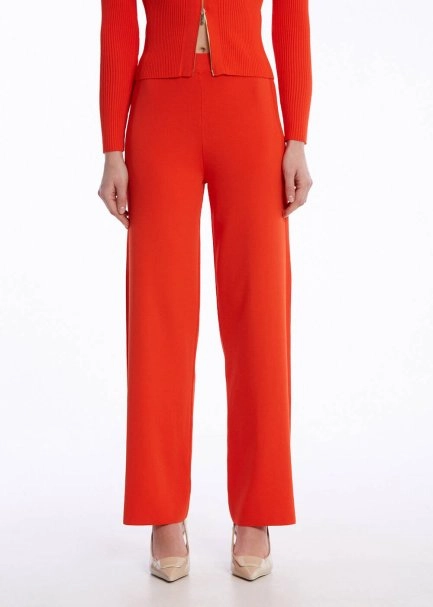 RIBBED DETAILED LOBSTER KNIT PANTS - 1