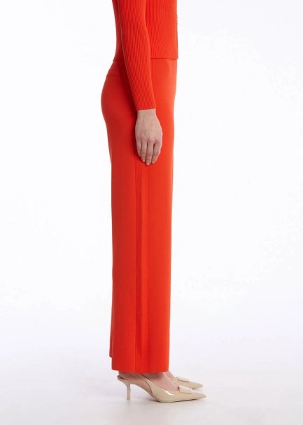 RIBBED DETAILED LOBSTER KNIT PANTS - 3