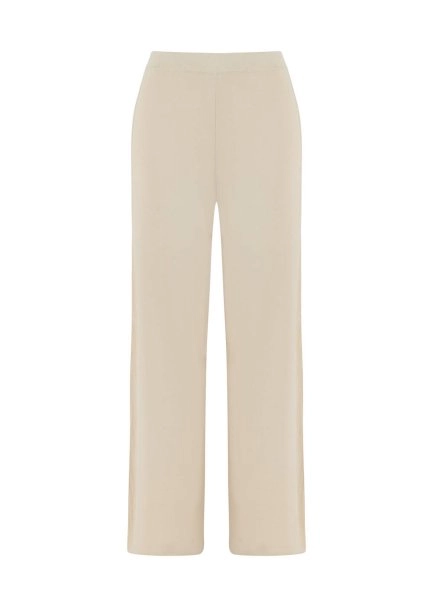 RIBBED DETAILED SAND KNIT PANTS - 6