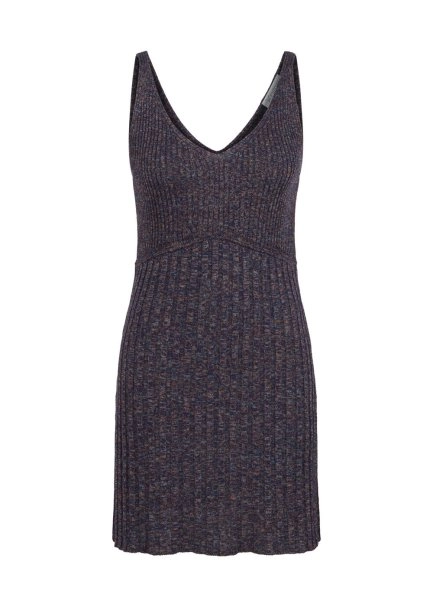 RIBBED PURPLE MINI KNIT DRESS - 8