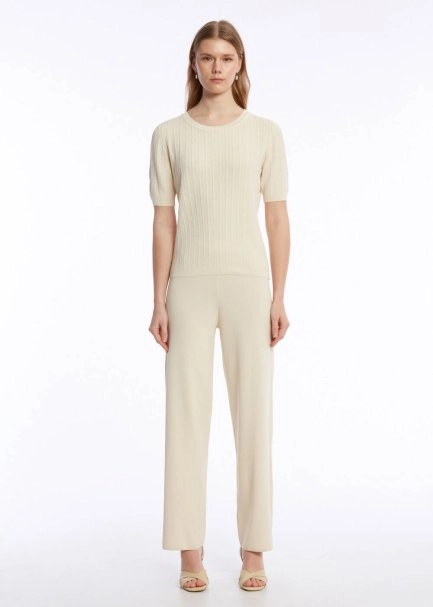 RIBBED SAND KNIT TOP - 2