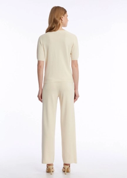 RIBBED SAND KNIT TOP - 5