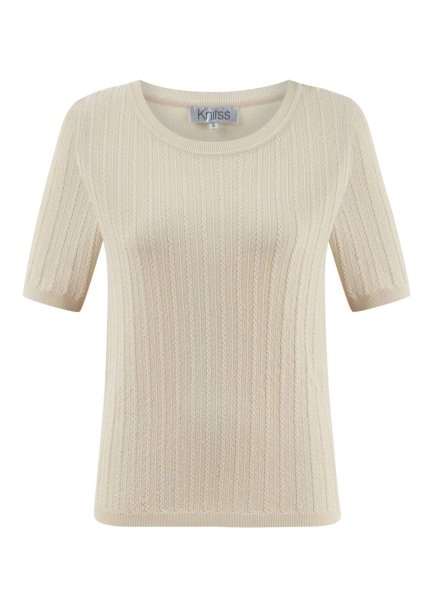 RIBBED SAND KNIT TOP - 6