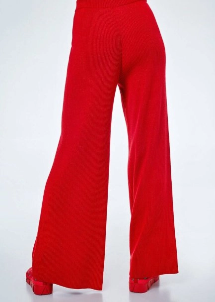 Ribli Kırmızı Lurex Triko Pantolon - 2