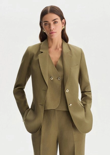 ROSEMARY LINEN BLAZER JACKET - 1