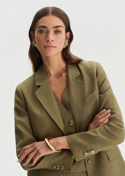 ROSEMARY LINEN BLAZER JACKET - 4