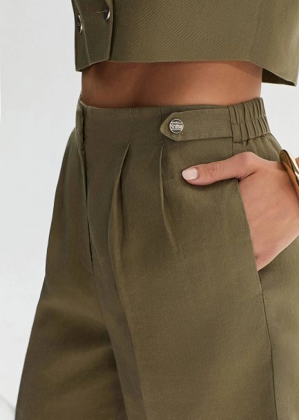 ROSEMARY LINEN SHORTS - 4