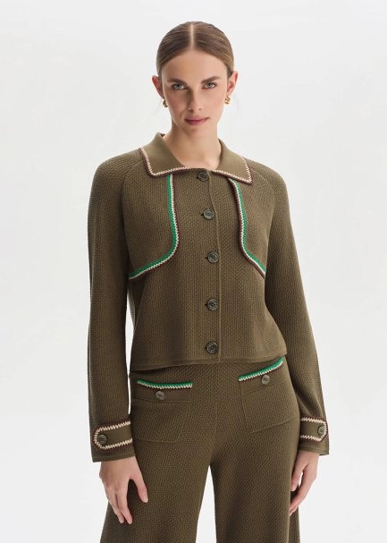 ROSEMARY ORGANIC MERSERISE COTTON KNIT JACKET - 1