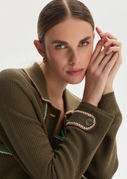 ROSEMARY ORGANIC MERSERISE COTTON KNIT JACKET - 3