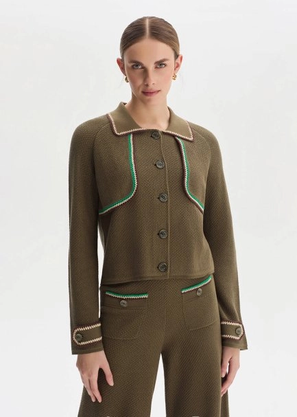 ROSEMARY ORGANIC MERSERISE COTTON KNIT JACKET - 1