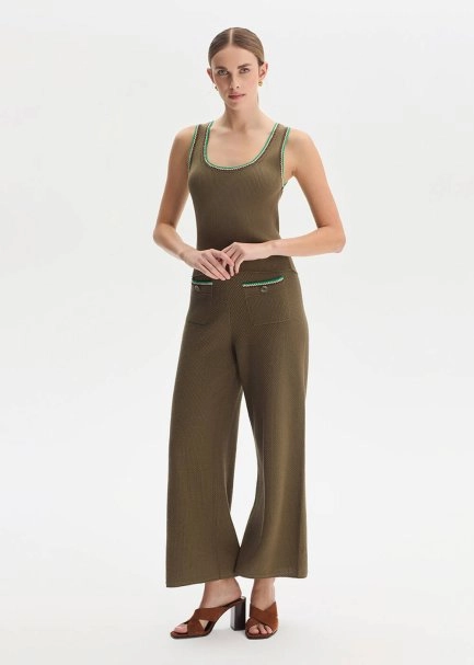 ROSEMARY ORGANIC MERSERISE COTTON KNIT PANTS - 1