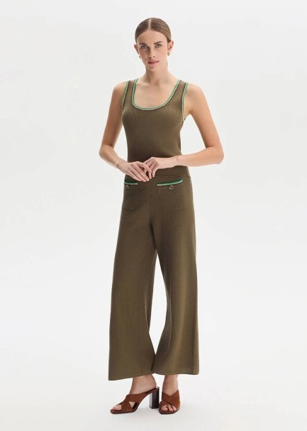 ROSEMARY ORGANIC MERSERISE COTTON KNIT PANTS - 1