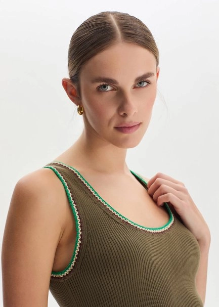 ROSEMARY ORGANIC MERSERISE COTTON KNIT TOP - 1