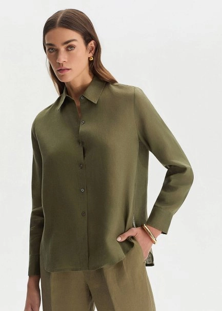 ROSEMARY REGULAR FIT LINEN SHIRT - 1