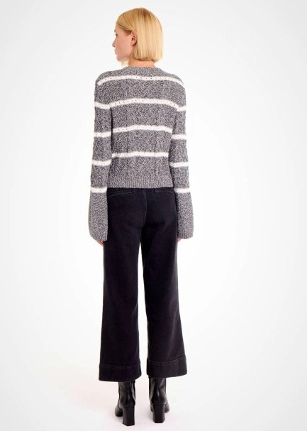 Saç Örgü Siyah Muline Triko Hırka - 5