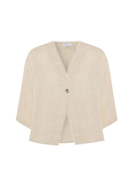 SAND CONTRAST DETAILED KNIT TOP - 6