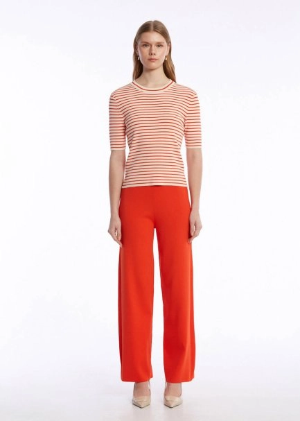 SAND LOBSTER STRIPED KNIT TOP - 2